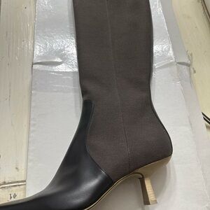 Gucci Black and Brown Heeled Boots